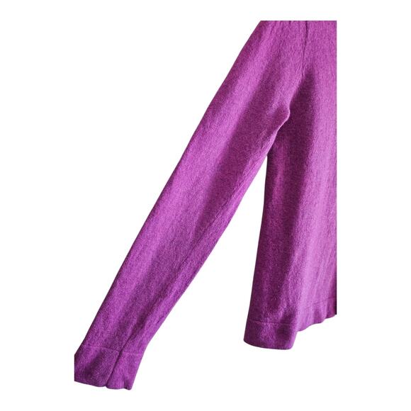 J CREW Women's XS Teddie Sweater Magenta Purple Soft Cotton Wool Blend 34" - Picture 4 of 7